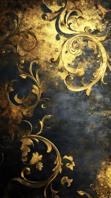 Golden flourishes dancing across deep midnight velvet.