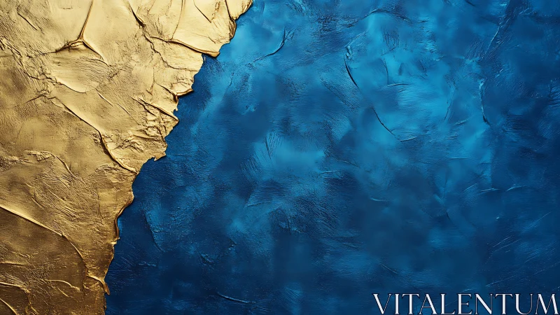 Golden texture gently meets deep blue abstract background