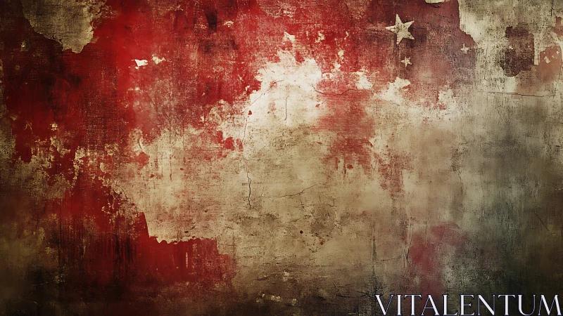Grunge abstract flag texture with distressed star field overlay.