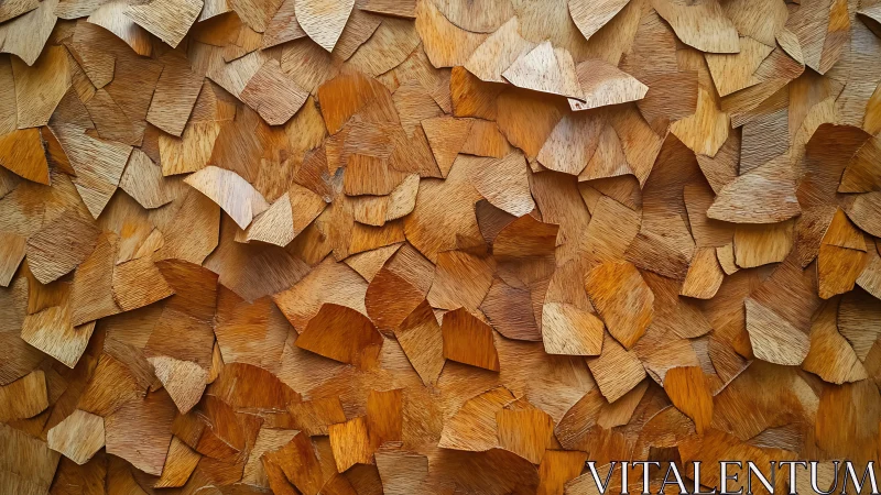 Wood chip mosaic texture with overlapping natural pieces.