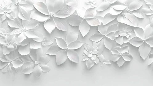 Beautiful White Flowers Create an Elegant Dimensional Design
