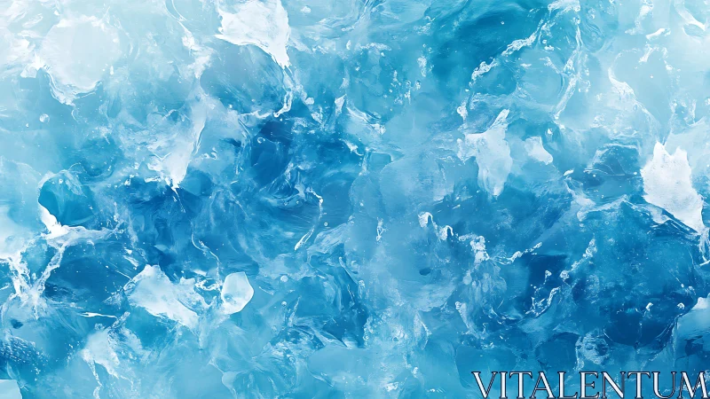 Abstract icy blue texture with swirling water and ice effects.