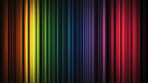 Vertical multicolor light bands across dark gradient field.