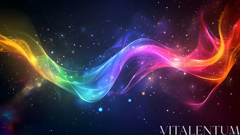 Spectral energy filaments traversing a luminous stellar field.