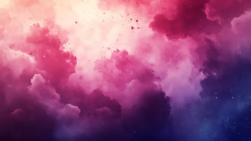 Nebulous magenta and indigo cloudscape in cosmic bloom.