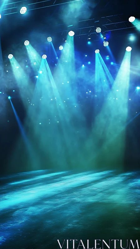 Bright stage lights pour down and invite a performance forward