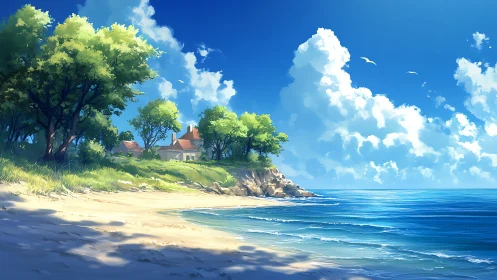 Seaside Cottage Dreams on a Perfect Summer Day.