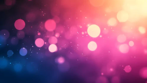 Vibrant Bokeh Light Background in Pink and Blue Tones.