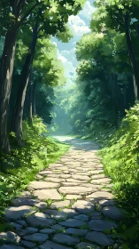Forest Path to Serenity and Wonder.