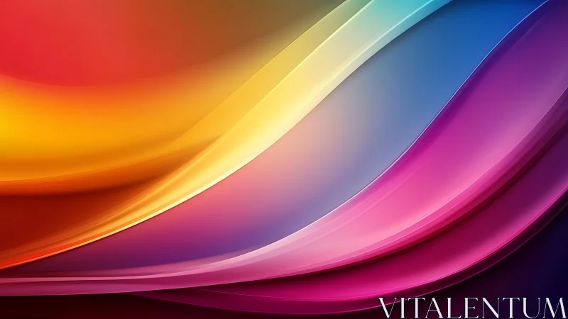 Velvet rainbow currents gliding across a liquid sunrise.