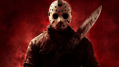 Hockey mask phantom sharpens silence beneath red storm