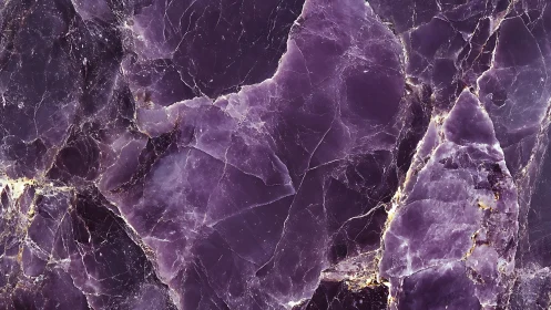 Macro analysis of fractured purple crystalline mineral matrix