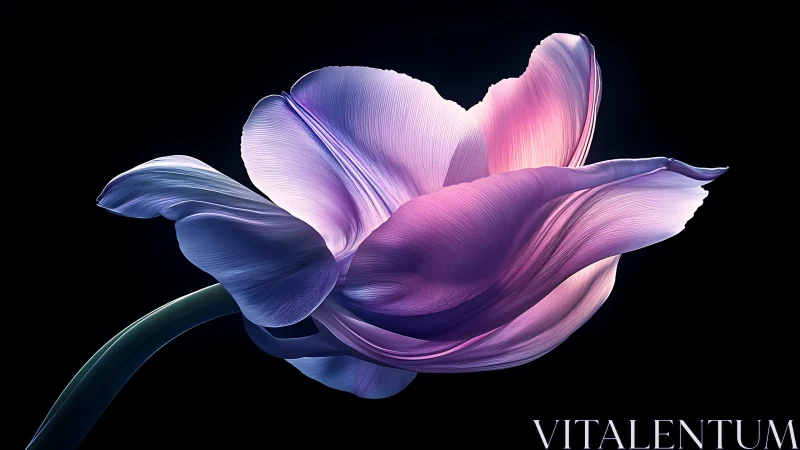 Luminous Bloom: Digital Flower in Electric Reverie.