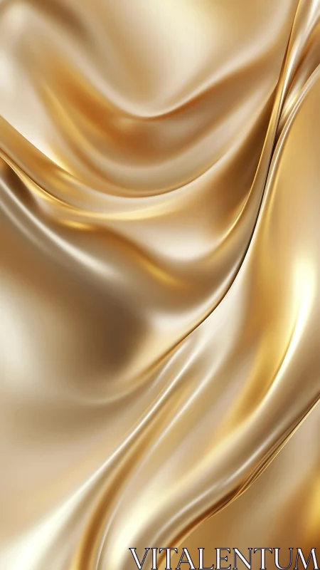 Golden satin waves flow in soft, luminous abstraction.