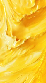 Golden swirl of sunshine-yellow paint in flowing motion.