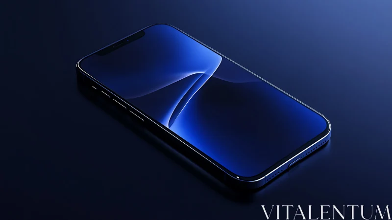 Sapphire Intelligence: Dimensional Smartphone in Neon Glow.