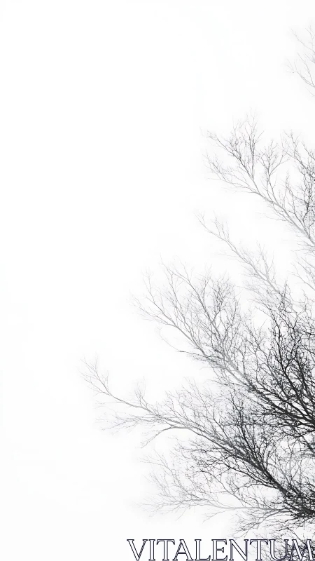 Winter branches whisper quietly into the empty white sky