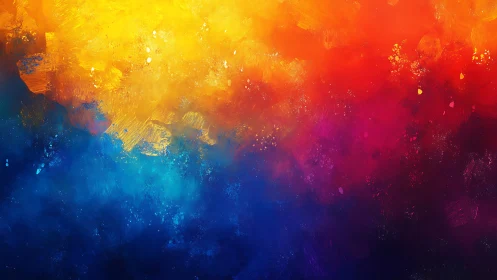 Chromatic gradient field with warm-to-cool spectral diffusion