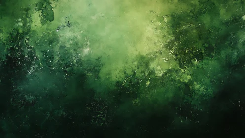 Green tonal abstract texture with layered organic patterns.