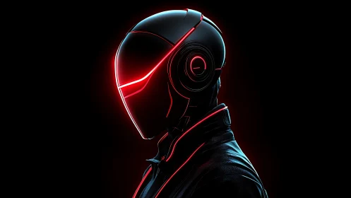 Neon-Edged Cyber Rider in the Glow of Midnight Futures.
