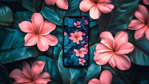 Pink Petals Meet Pixels: A Botanical Phone Sanctuary.