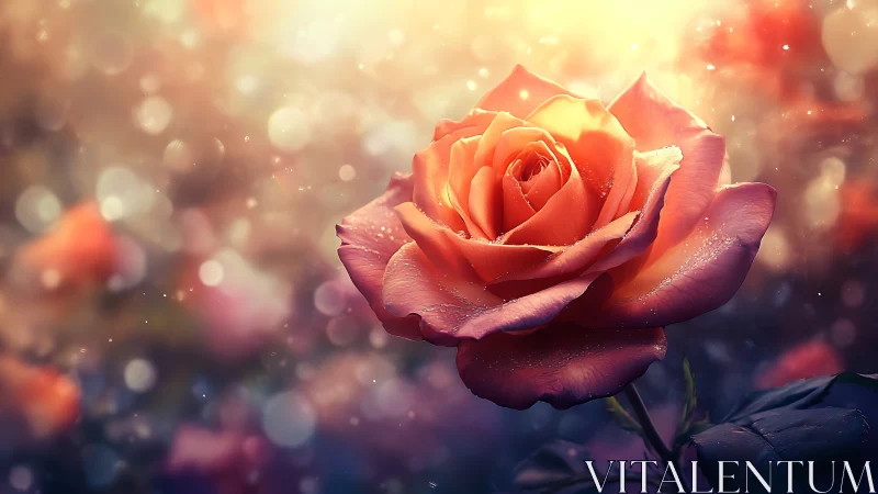 Crimson Blossom Dreams Burst With Glowing Warmth