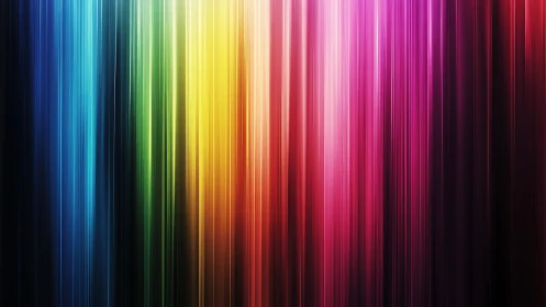 Chromatic light streaks cascade in a vivid vertical spectrum.