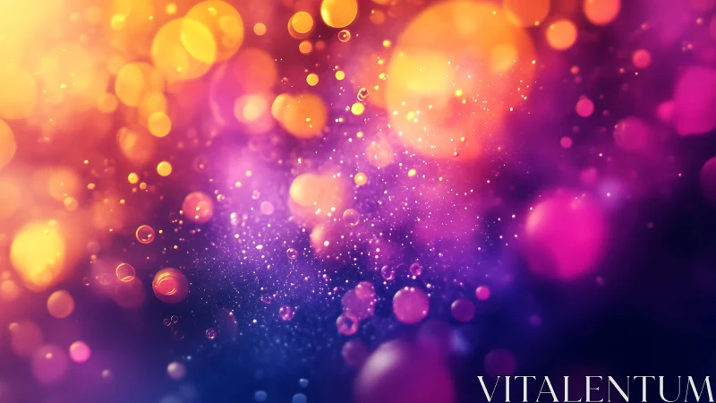 Vibrant Abstract Bokeh Lights in Orange, Purple, and Pink Tones.
