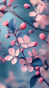 Blossoms Suspended in Twilight Reverie