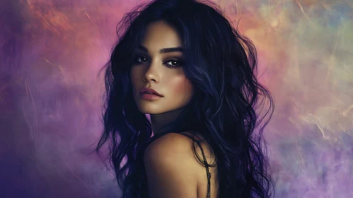 Mystic portrait captures woman against iridescent haze