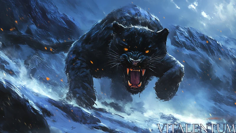 Mountain Guardian Awakens in the Snow.