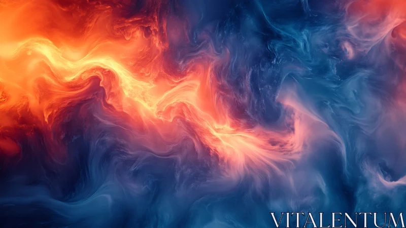 Fluid Dynamics: Abstract Color Blend with Luminous Energy Flow.