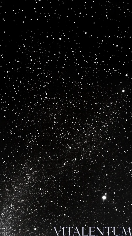 Dense star field against deep black night sky background.