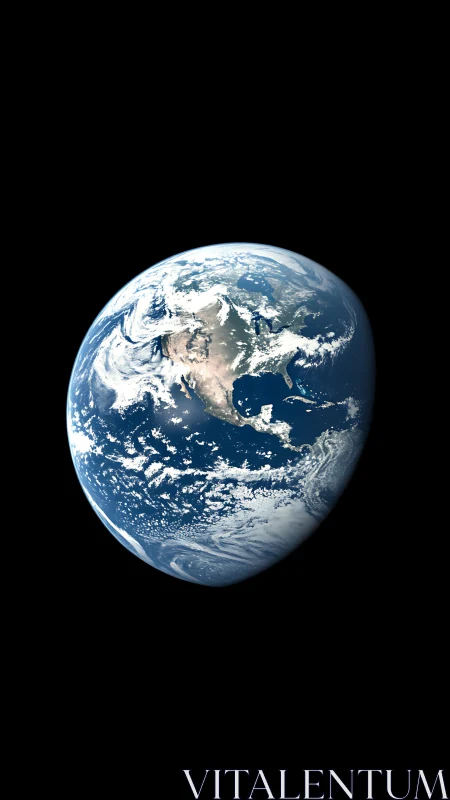 Orbital view of Earth with asymmetric limb illumination.