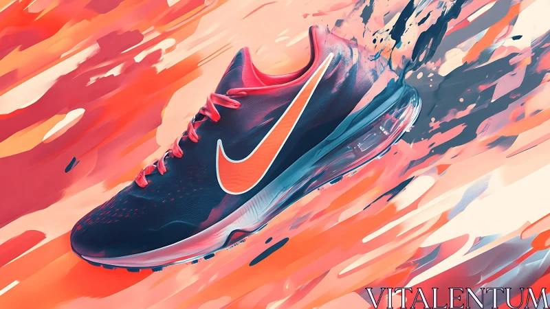 Digital rendering depicts athletic shoe with dynamic streaks