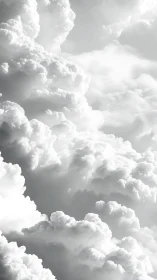 Photorealistic stratocumulus cloudscape with tonal depth study.