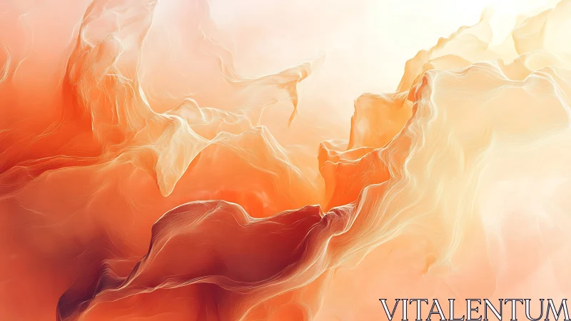 Flame-kissed silk canyons drift through molten daylight.