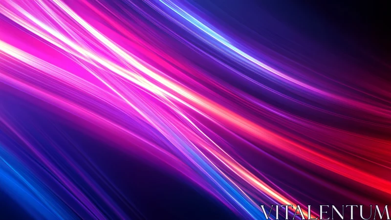 Neon chromatic light trails with high contrast radial motion blur