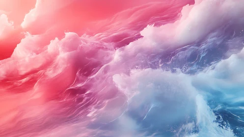 Gradient-colored abstract ocean waves in soft motion.