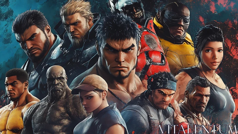 Group portrait shows digitally rendered fighters facing forward