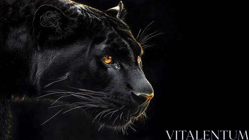 Obsidian Gaze: Golden Eyes Pierce the Darkness.