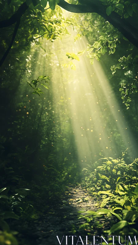 Forest Canopy Light Penetration Through Layered Foliage with Volumetric Atmospheric Scattering