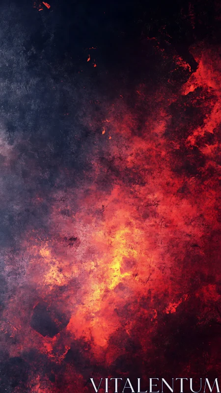 Molten nebula quietly smolders between shadow and ember