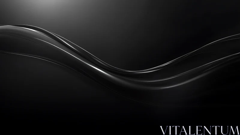 Dark metallic wave curves flow across a minimal abstract space