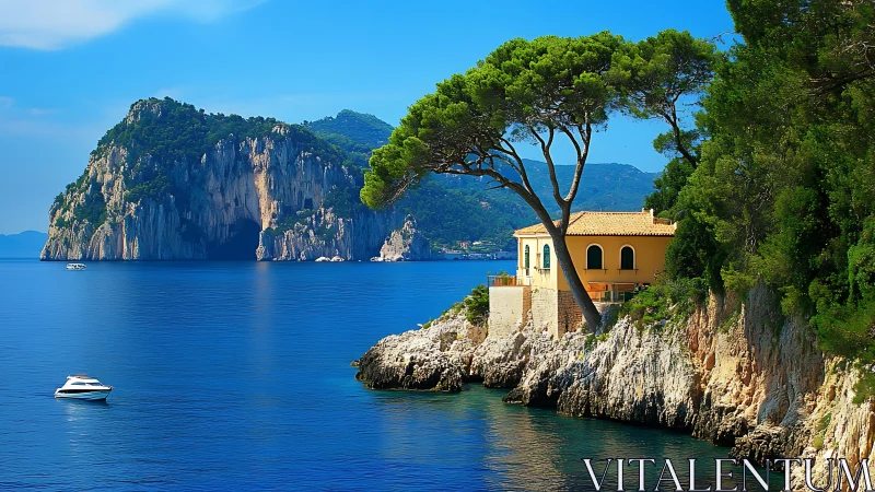 Mediterranean Clifftop Villa Overlooking Capri's Azure Waters.