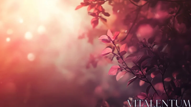 Backlit foliage forms a soft-focus composition with bokeh