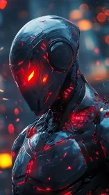 Midnight warframe studies embers in a neon storm of code