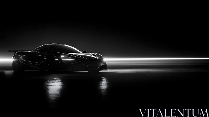 Midnight supercar slices the horizon with sculpted light