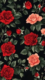 Scarlet Blooms Dancing Against Darkness.