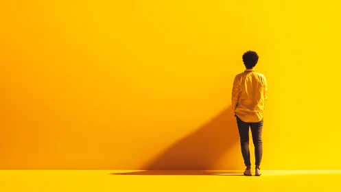 Confident Runner Embracing Bold Golden Light.